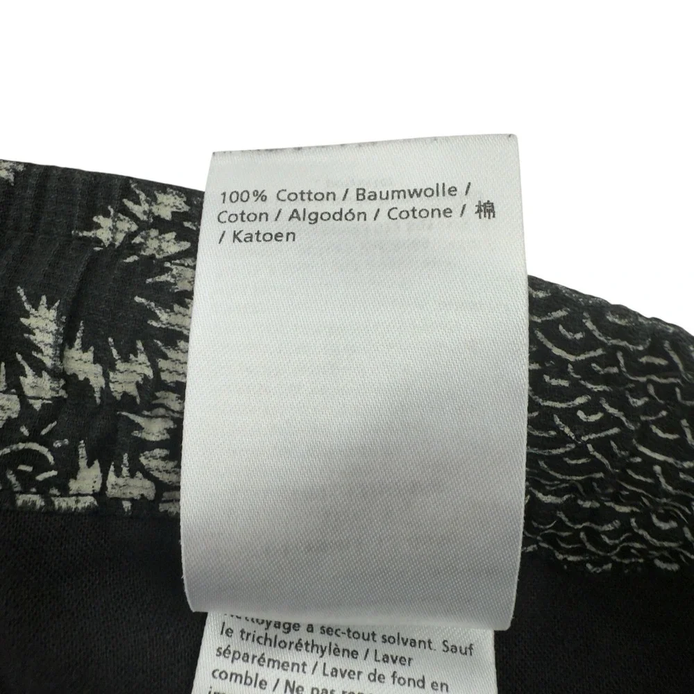 Denham Gray Black Floral Cotton Elastic Stretch Waist Shorts Men's Size Small‎